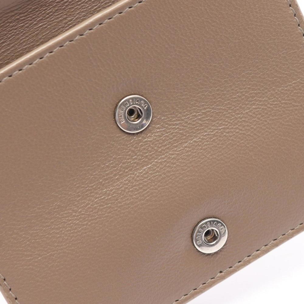 Balenciaga BALENCIAGA CASH Bi-fold Wallet, Leather, Women's, Beige, 594216 - Picture 8 of 8